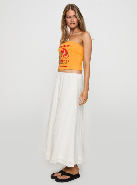Empress Of Love Maxi Skirt White