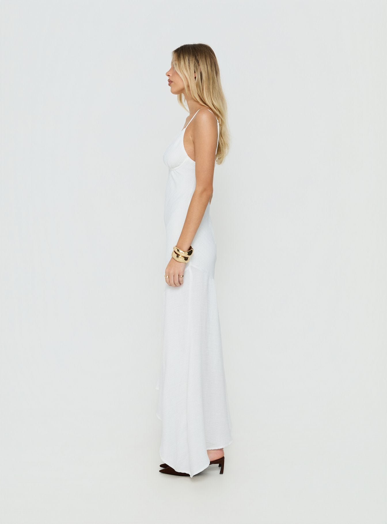 balconette maxi dress Makaia Balconette Maxi Dress White