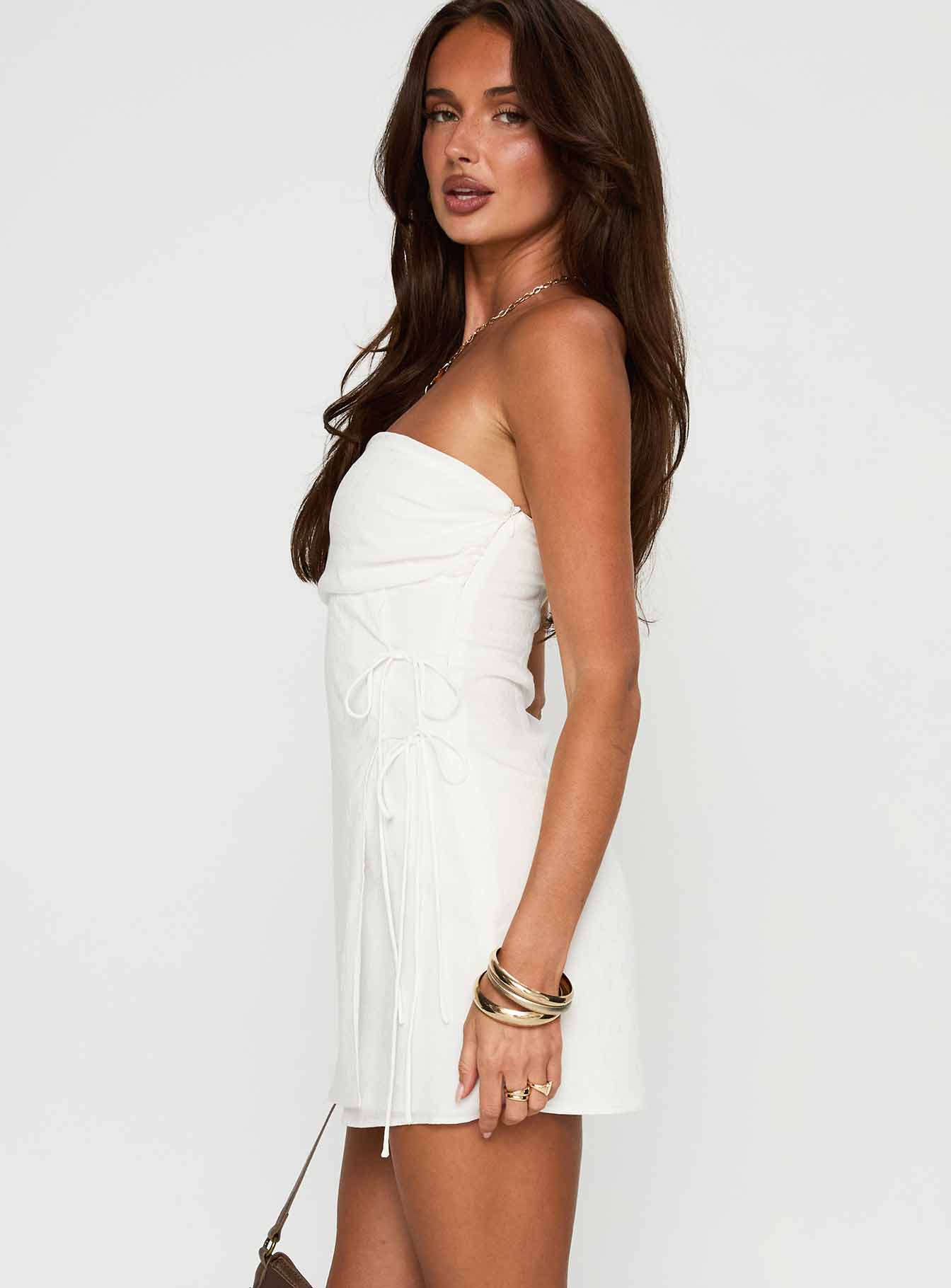 New Beginnings Strapless Mini Dress White | Princess Polly New Beginnings Strapless Mini Dress White | Princess Polly