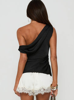 Sweetheart Off Shoulder Top Noir