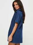 Princess Polly V-Neck  Haun Denim Mini Dress Denim