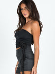 Shorts Faux leather material High rise Twin hip pockets Invisible zip fastening at back Slight stretch Fully lined 