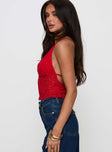 Only Angel Halter Top Red