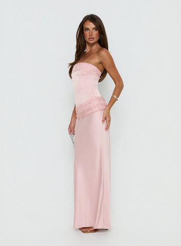 strapless open back dress Valentina Strapless Corset Gown- Rose Quartz – Moda Glam Boutique main image 0