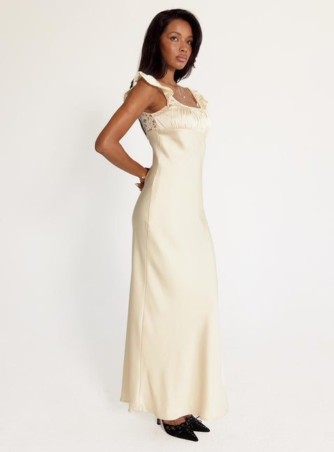Adelie Maxi Dress Champagne | Princess Polly Adelie Maxi Dress Champagne | Princess Polly