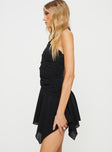 product Princess Polly Asymmetric Neckline  Malas Halter Mini Dress Black