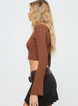 Long sleeve top knit top Off-the-shoulder design, flared sleeves Good stretch, unlined, semi sheer