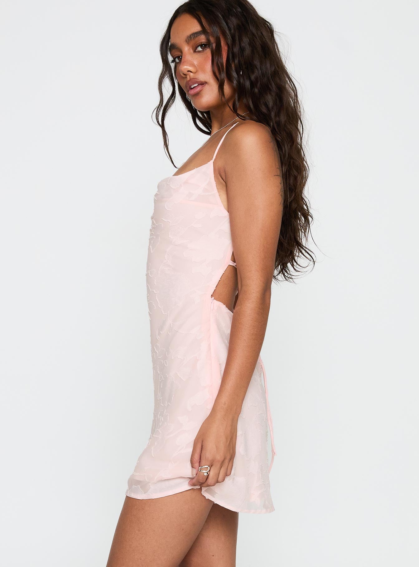 Celena Mini Dress | Pink Burnout | Womens | Princess Polly Celena Mini Dress | Pink Burnout | Womens | Princess Polly