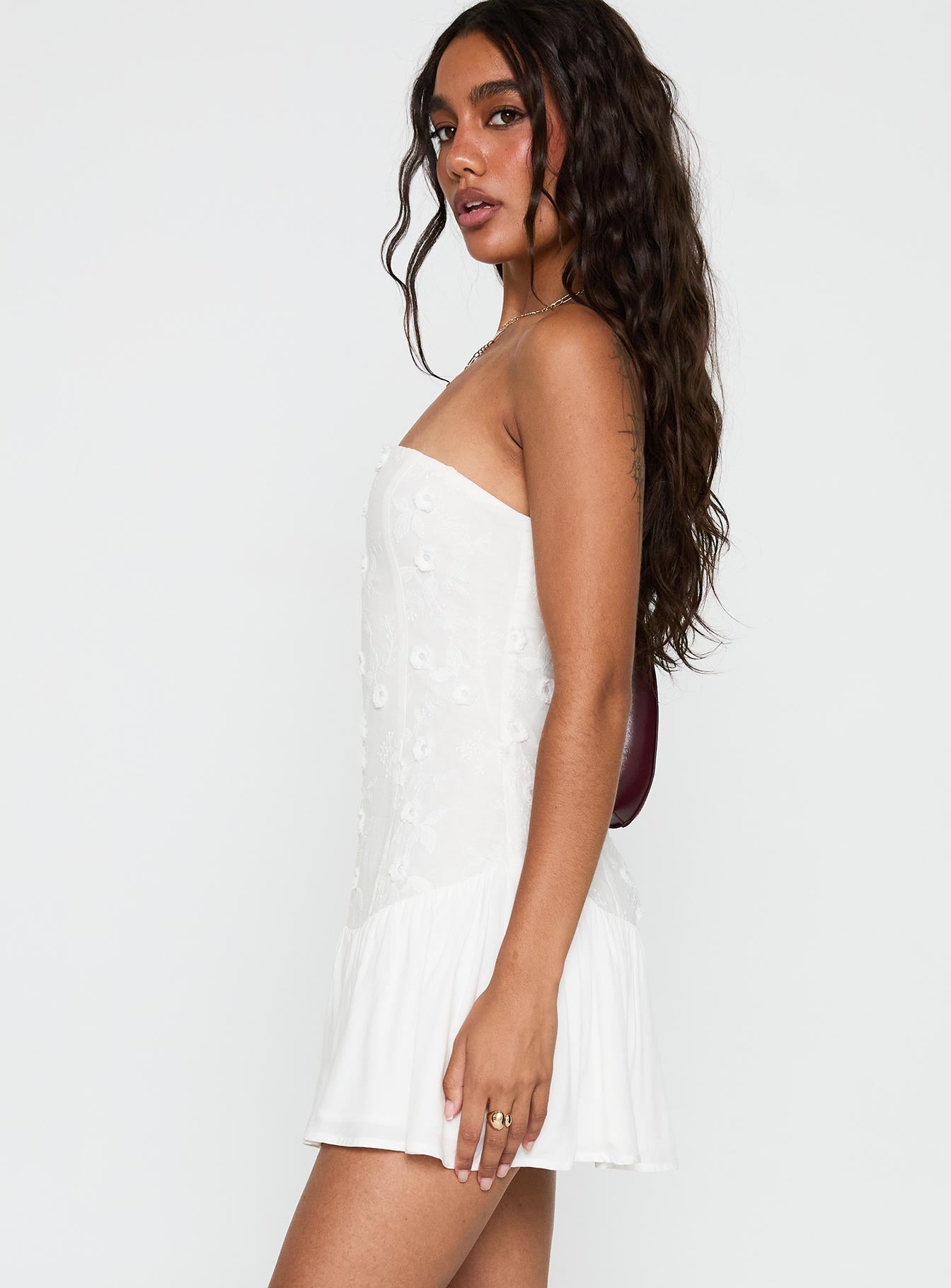 Envie Strapless Mini Dress | White | Womens | Princess Polly Lower Impact Envie Strapless Mini Dress | White | Womens | Princess Polly Lower Impact