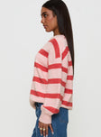 Ryanna Sweater Pink / Red Stripe