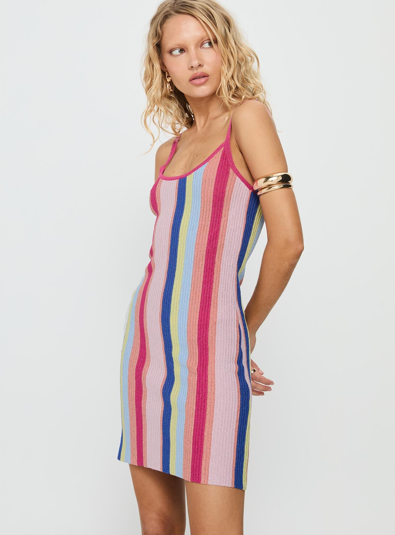 Yazmine Knit Mini Dress Multi Stripe | Princess Polly Yazmine Knit Mini Dress Multi Stripe | Princess Polly