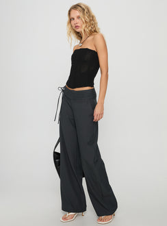 Good Riddance Pleat Tie Slouch Pants Charcoal Tall