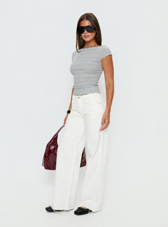 Darla Low Rise Straight Leg Jean White Petite