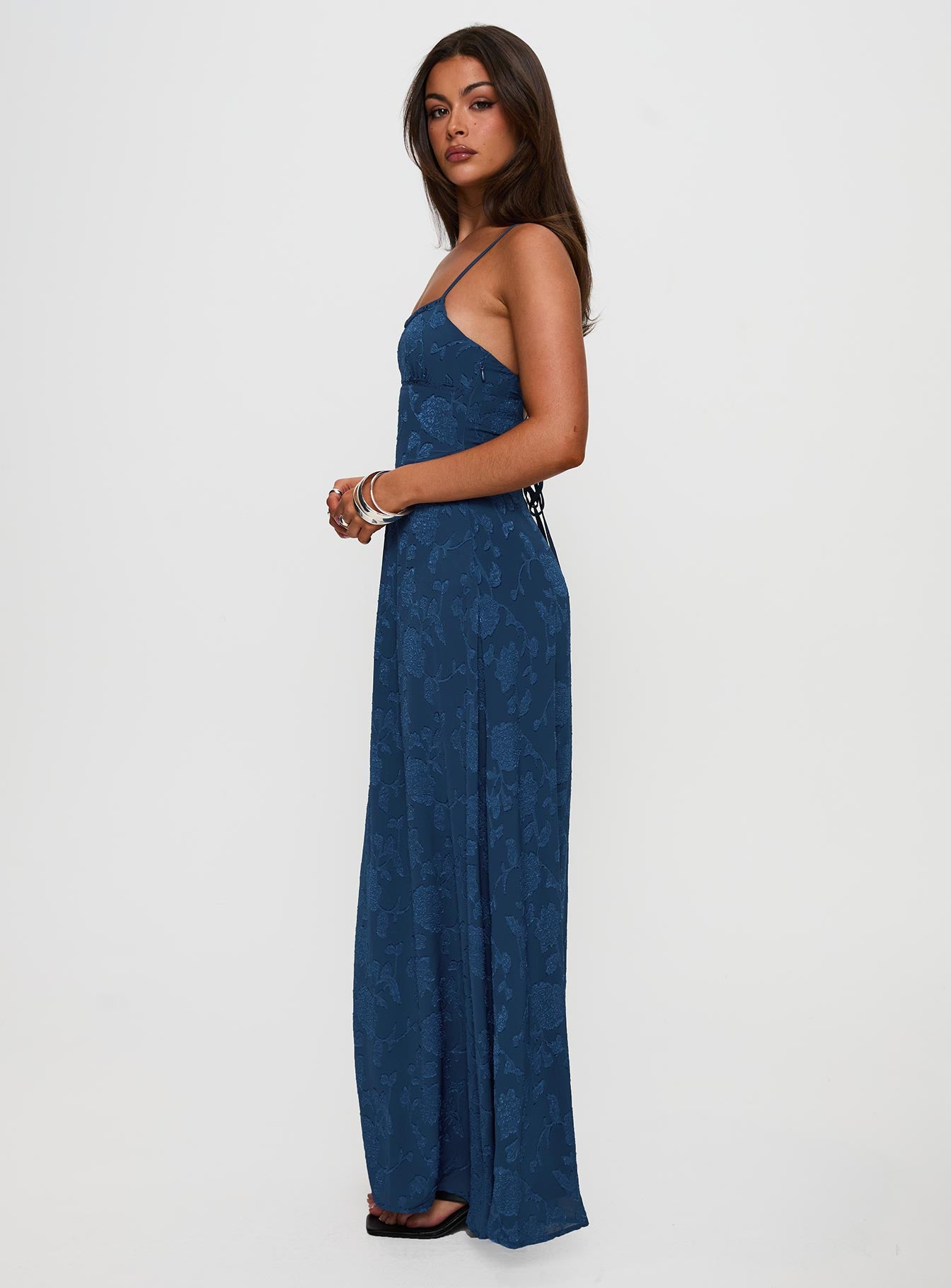 South Of France Maxi Dress Navy Princess Polly - Main Image