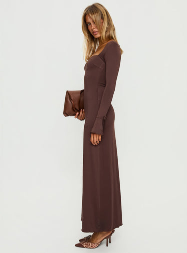 Brown Long Sleeve Dresses