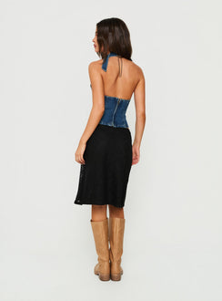 Laicey Lace Midi Skirt Black