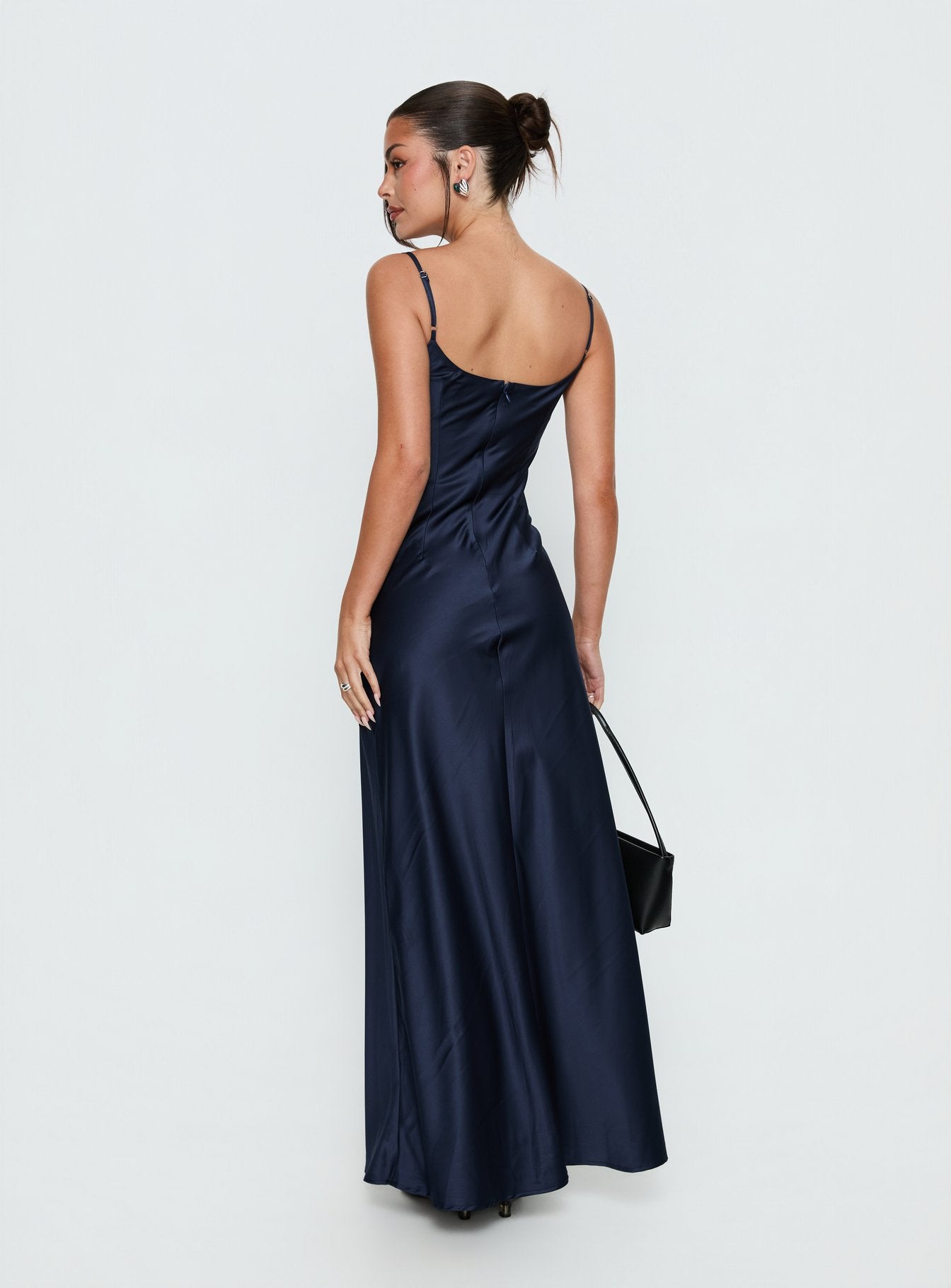 navy blue silk dress Powell Maxi Dress | Navy | Womens