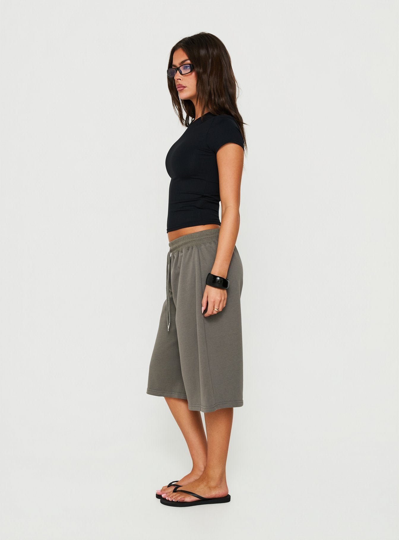 Nikko Longline Fleece Shorts Charcoal