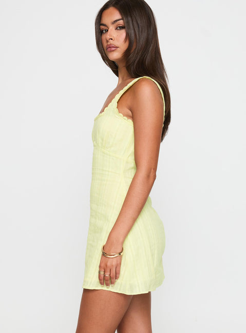 Dasha Mini Dress Lemon | Princess Polly Dasha Mini Dress Lemon | Princess Polly