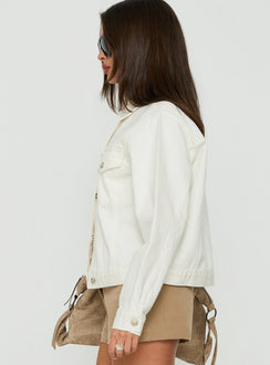 Truss Oversized Denim Jacket White