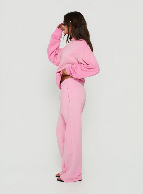 AT Fleece Baggy Sweatpant Washed Pink