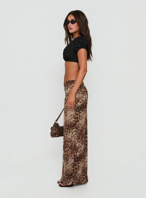 Eliena Maxi Skirt Leopard