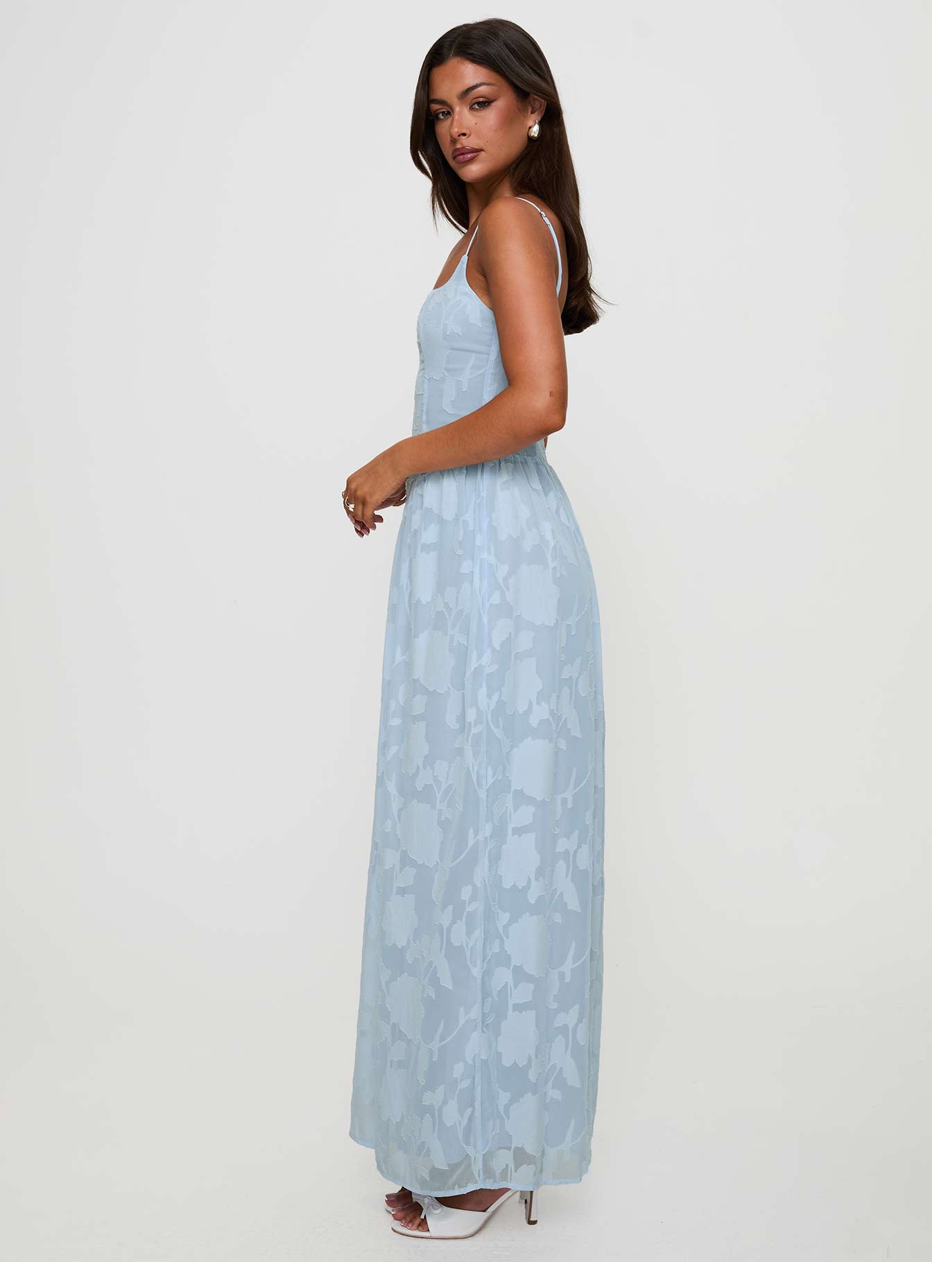 Angeleina Maxi Dress Blue Floral | Princess Polly Angeleina Maxi Dress Blue Floral | Princess Polly