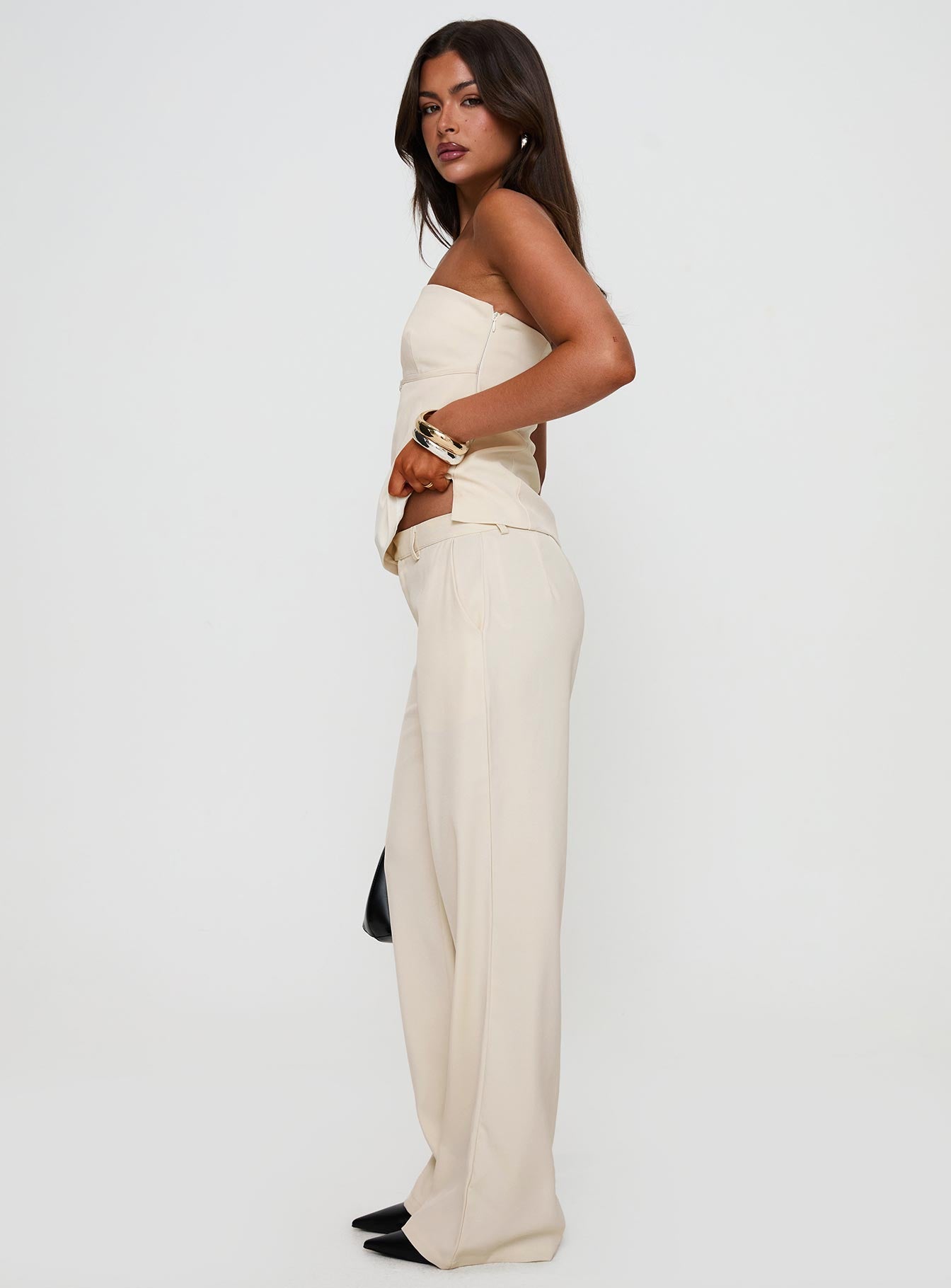 cream dress pants Pleated Custom Men's Linen in Luxire Custom Clothing Featuring a sleek hook and bar closure and handy pockets Indochino Women's Custom Montella Wool