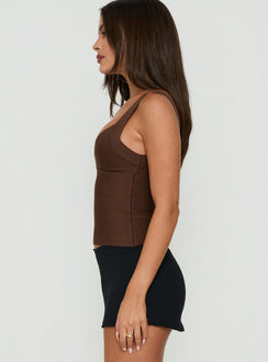 Justina Bandage Top Brown