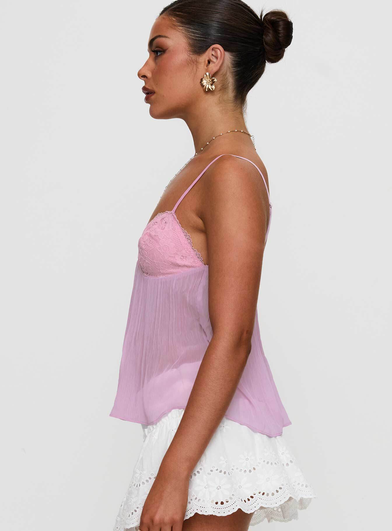 Zami Pleat Top Pink