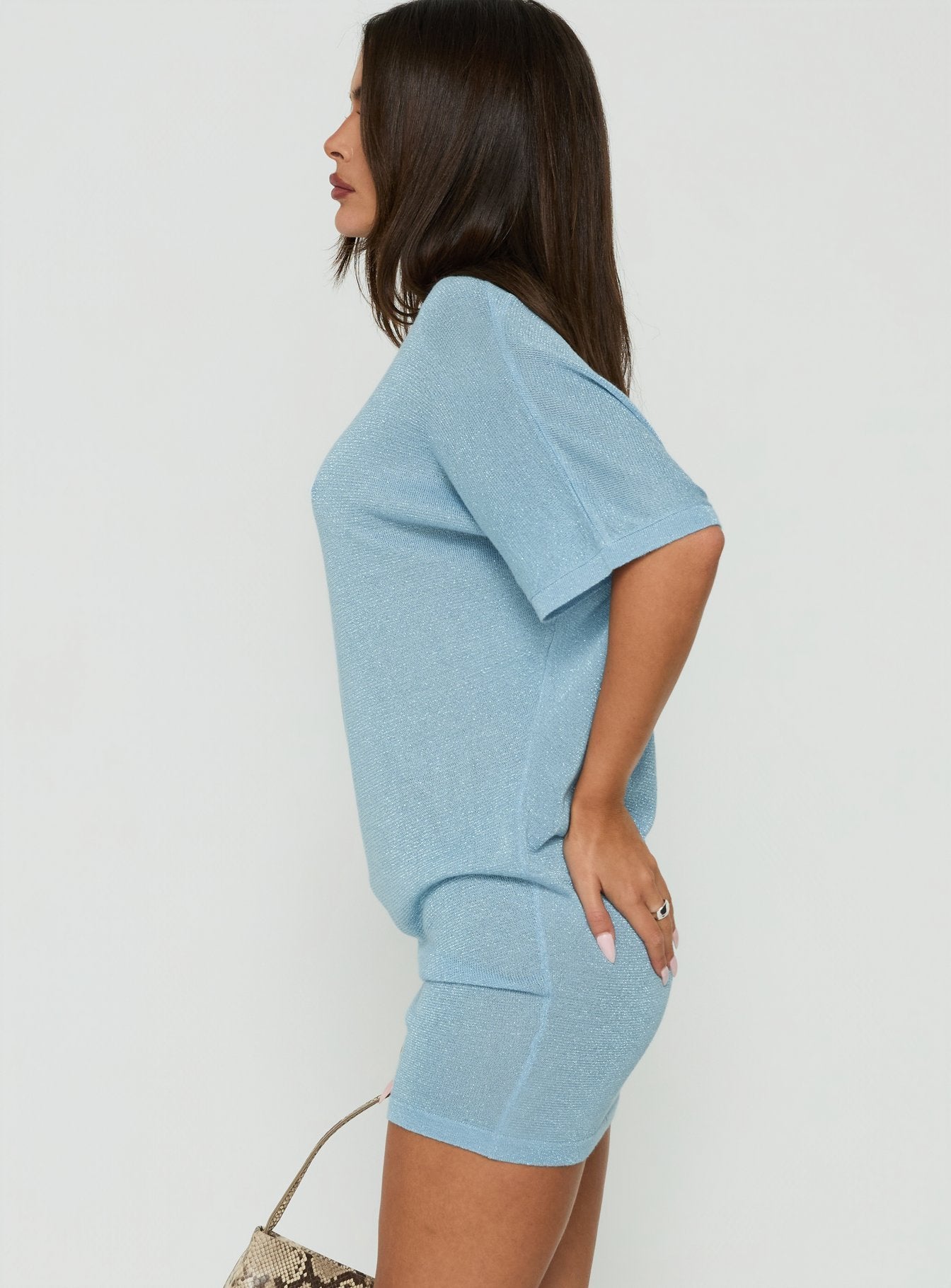 Floresita T-Shirt Knit Mini Dress Blue