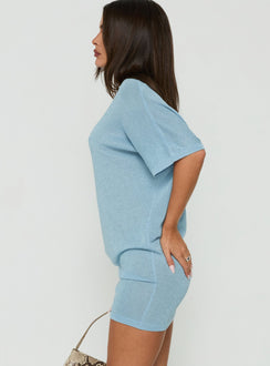 Floresita T-Shirt Knit Mini Dress Blue