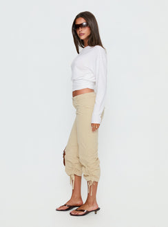 Hot Rod Capri Pant Beige