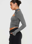 product Princess Polly  Ganz Long Sleeve Top Grey