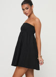 Osment Strapless Mini Dress Black