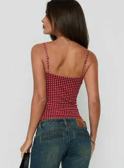 Milliano Cami Top Red Polka Dot