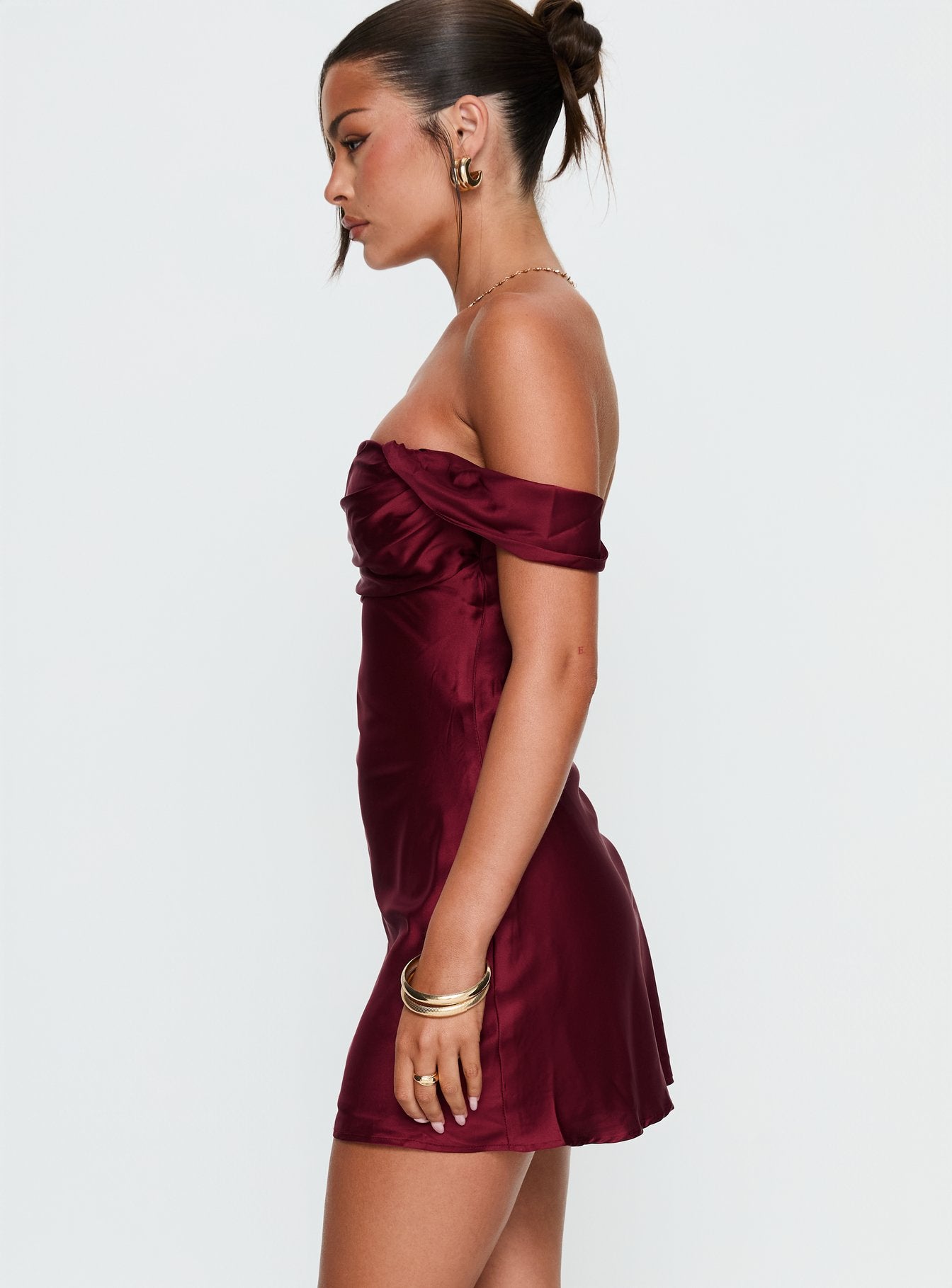zabbarra off the shoulder mini dress navy Zabbarra Off the Shoulder Mini Dress