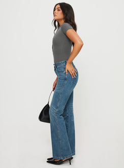 product Princess Polly High Waisted  Maudie Boot Leg Jeans Mid Wash