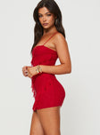 Princess Polly Sweetheart Neckline  Pennell Mini Dress Red