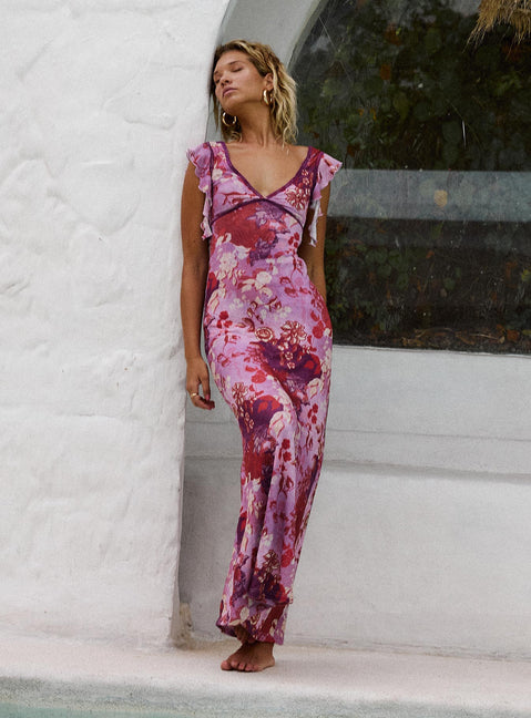princess polly purple maxi dress Linger Bias Cut Maxi Dress Purple