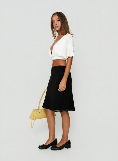 Anatola Midi Skirt Black
