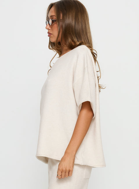 Kourta Off Shoulder Oversized Top Oat
