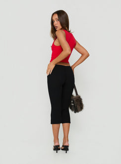 Baseline Rib Capri Pants Black