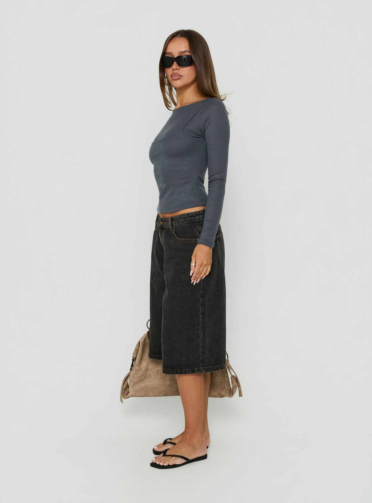 Kolumbia Low Rise Jort Washed Black