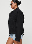 Kier Oversized Jacket Denim Black