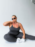 Go Getter Activewear Jumpsuit Grey Curve