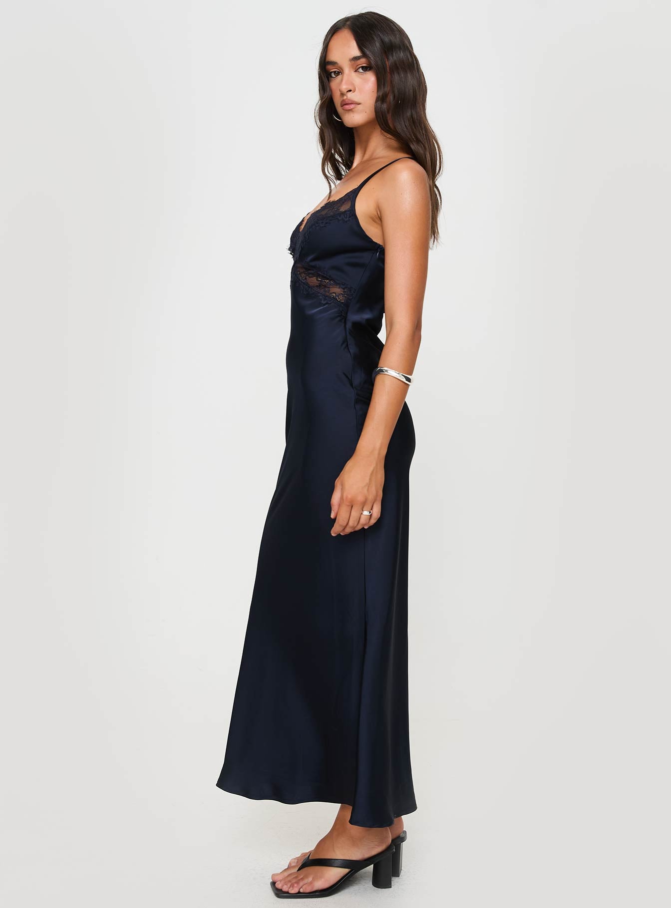 white christmas dresses SATIN BIAS COWL BACK MAXI | WAVE THIRD FORM