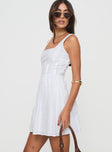 Lorinda Mini Dress White Petite