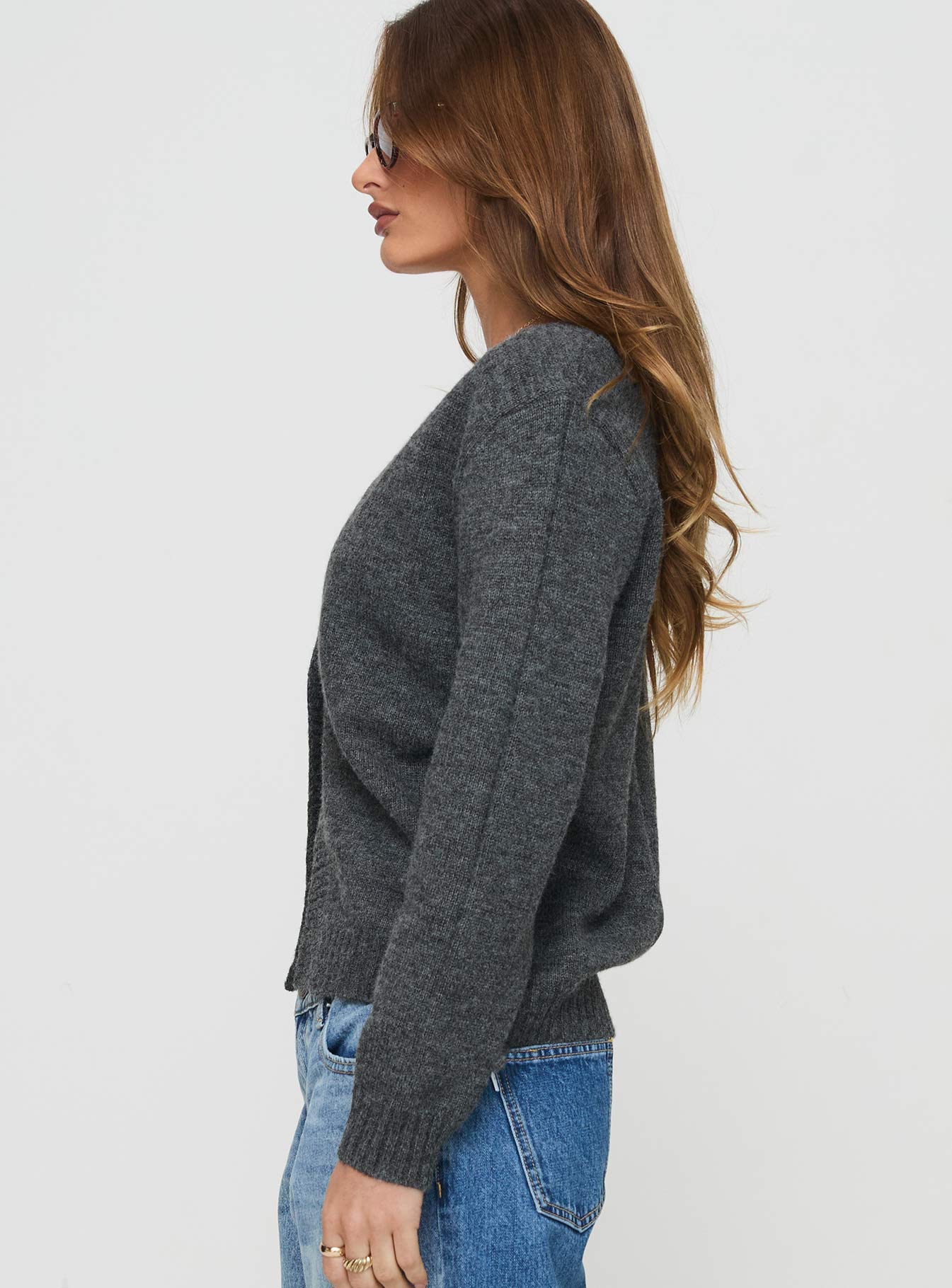 Larkins Cardigan Grey | Princess Polly