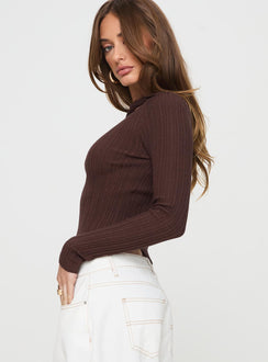 princess polly brown long sleeve dress Lukea Long Sleeve Mini Dress | Brown | Womens